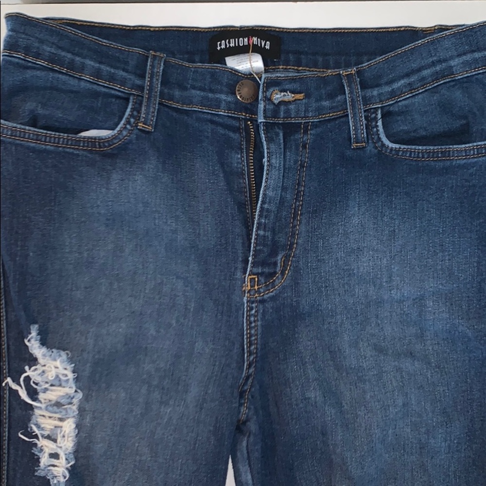 fashion nova distressed jeans